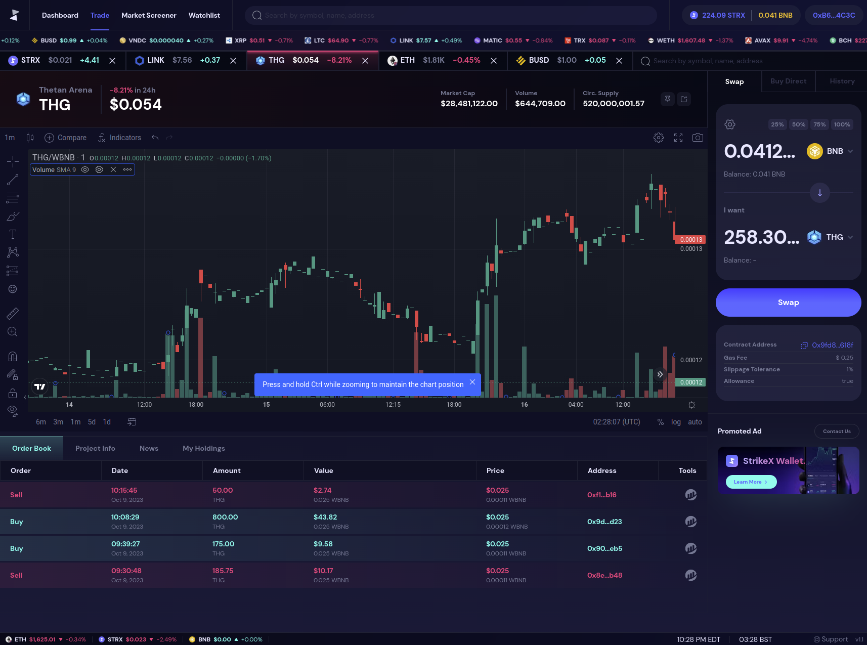 StrikeX Trading Platform